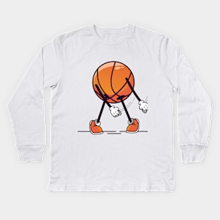 Flossing Basketball Kids Long Sleeve T-Shirt